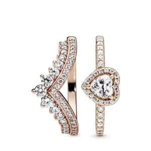 Pandora Wishbone Ring Set